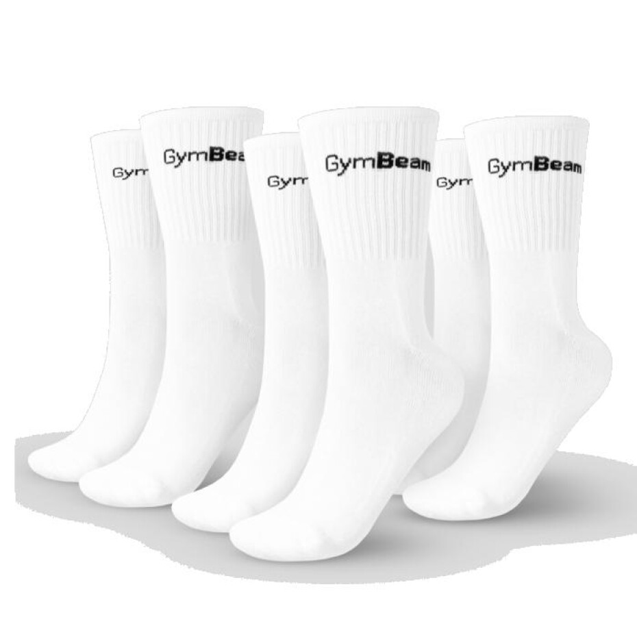GymBeam Ponožky 3/4 Socks 3Pack White - main (0)