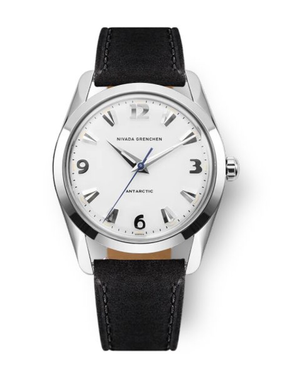 Nivada Grenchen Antarctic 35 mm - White Luminova - Black Leather - main (0)
