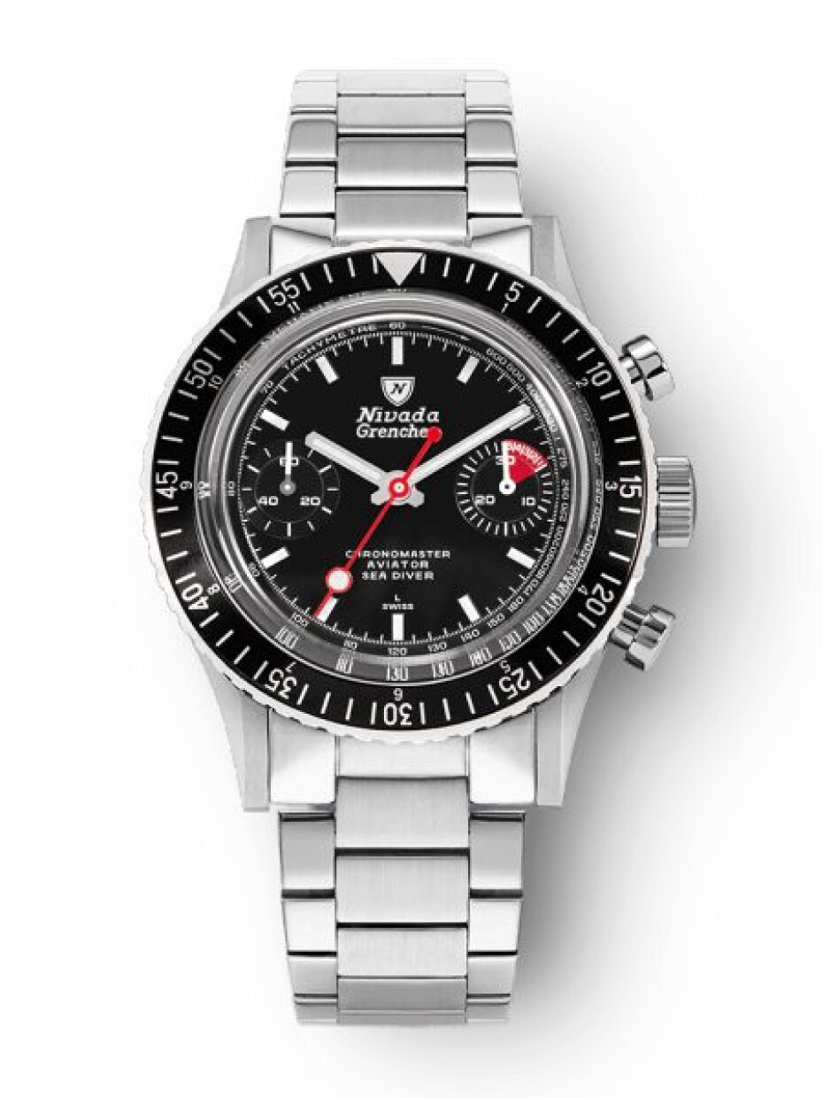Nivada Grenchen Chronomaster White Lollipop Inter. Bezel - Manual - Bracelet Flat Link - main (0)