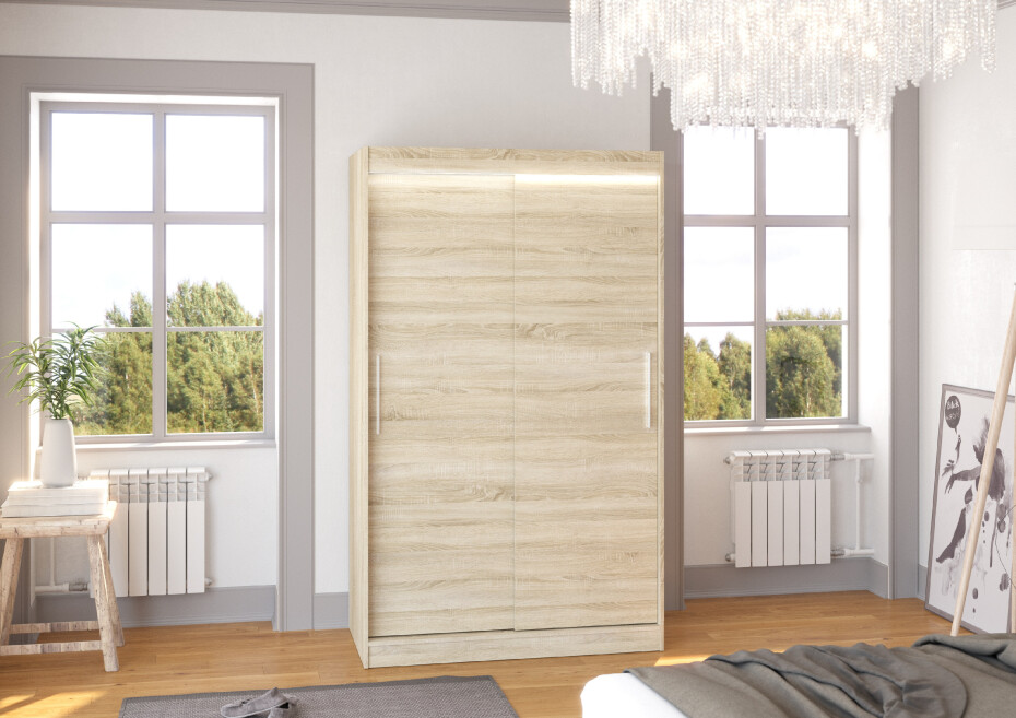 ArtAdrk Šatní skříň COLLIN | 120 cm Barva: Trufla - main (6)