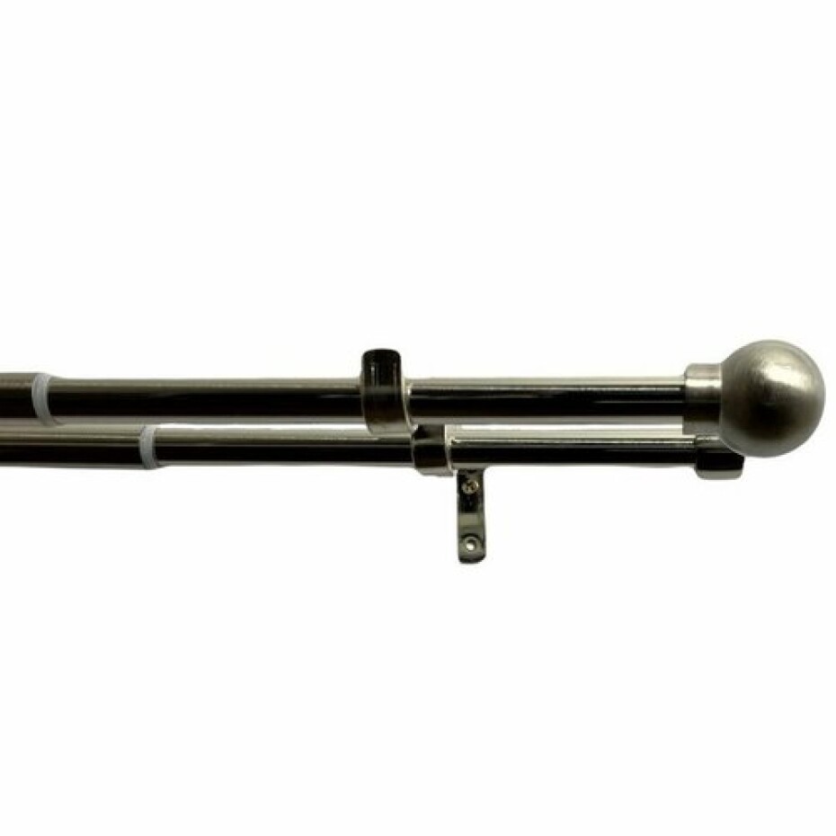 Dvojitá záclonová souprava roztaž. Koule 16/19 mm ušl. ocel, 200 - 350 cm - main (0)