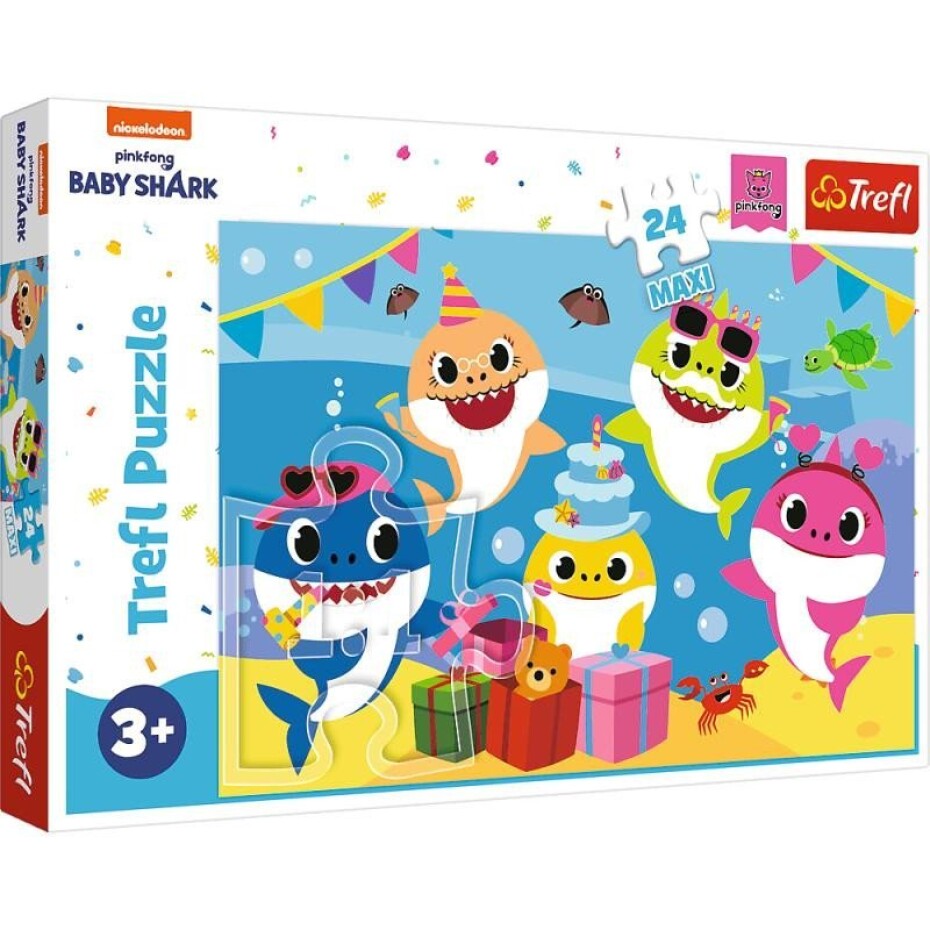 Trefl Puzzle Baby Shark - Oslava / 24 dílků MAXI - main (0)