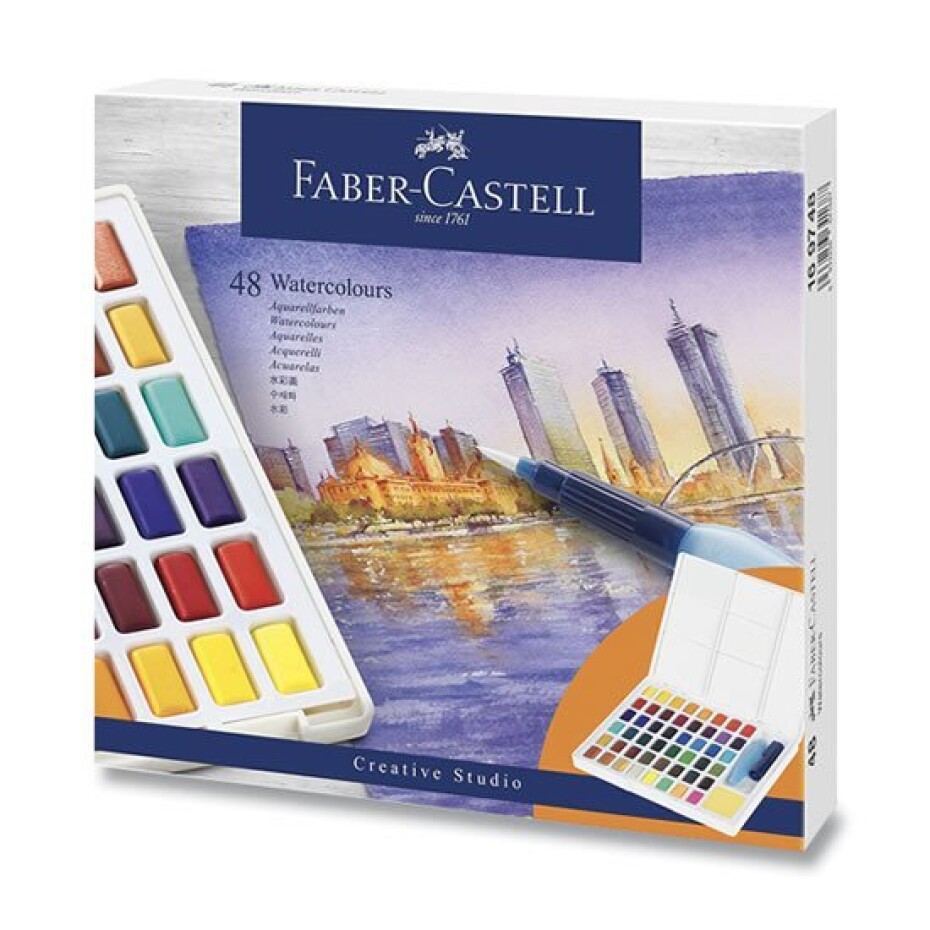 Faber - Castell Vodové barvy s paletou 48 ks - main (0)