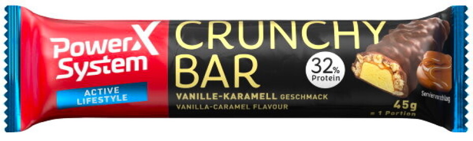 Power System Bar Crunchy Bar 32% 45 g vanilka - karamel - main (0)