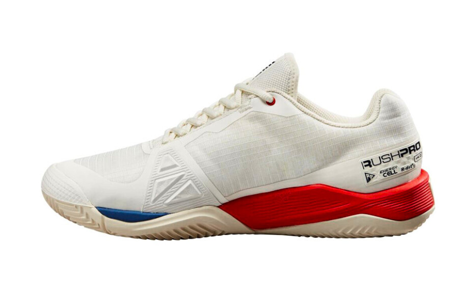 Pánská tenisová obuv Wilson Rush Pro 4.0 Clay Snow White/Wilson Red  EUR 40 2/3 - main (1)