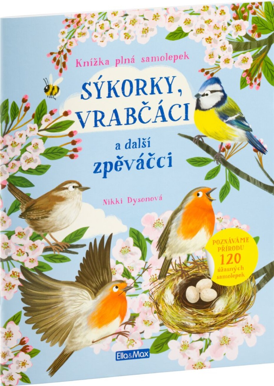 Sýkorky, vrabčáci a další zpěváčci - Kniha samolepek - Nikki Dysonová - main (0)