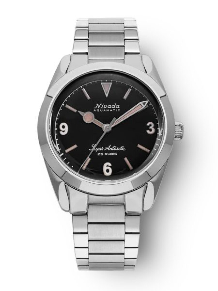 Nivada Grenchen Super Antarctic 3.6.9 Black Vintage - Black Leather White Stitching - main (1)