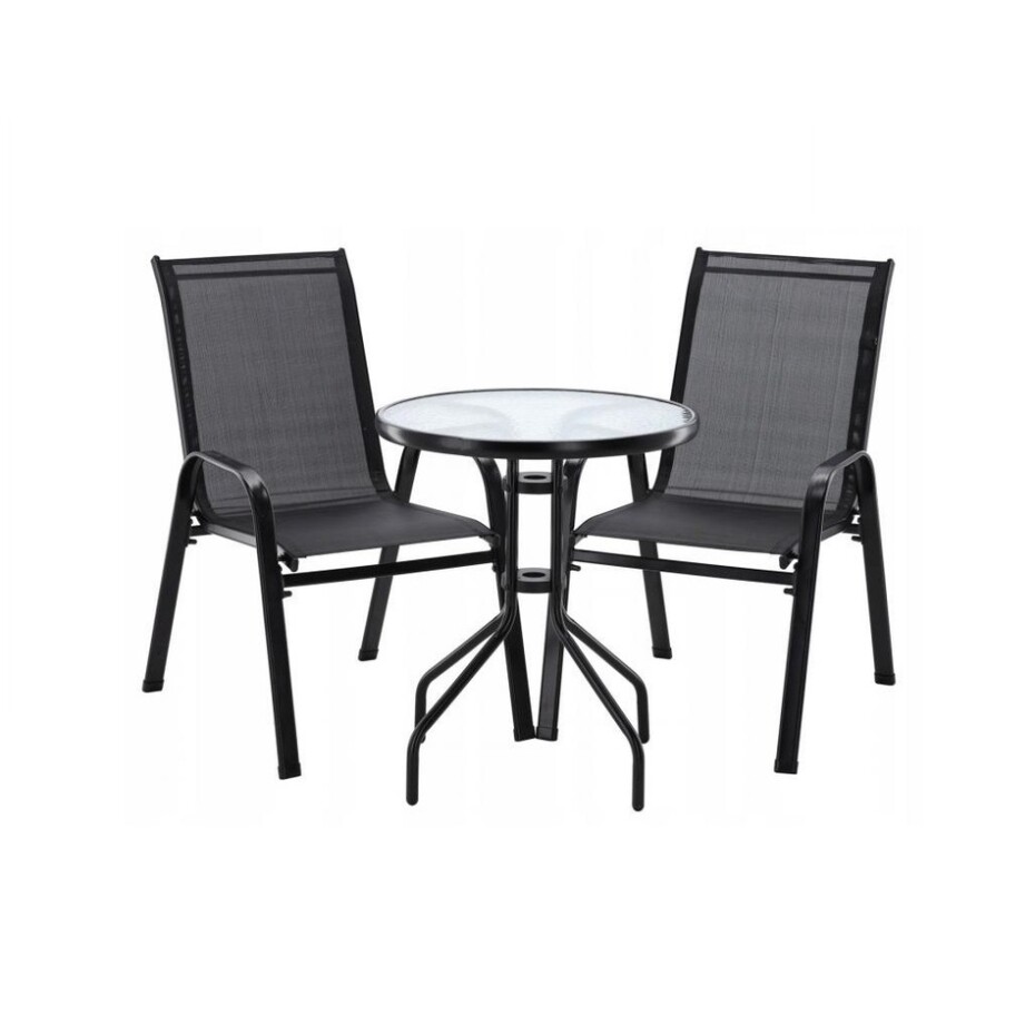 Zahradní balkónový set Stela 3 ks, černá - main (0)