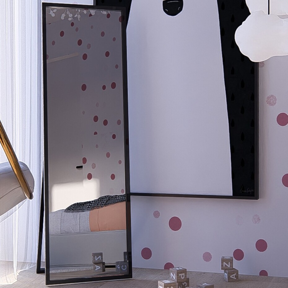 Elvisia Zrcadlo NORA | černá 160 x 50 cm - main (3)