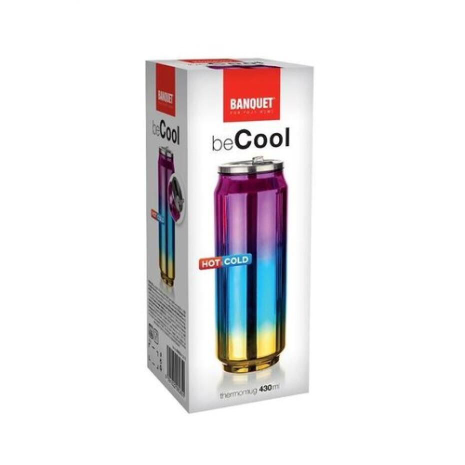 Banquet Termoska BE COOL 430 ml, růžovo-modro-zlatá - main (1)