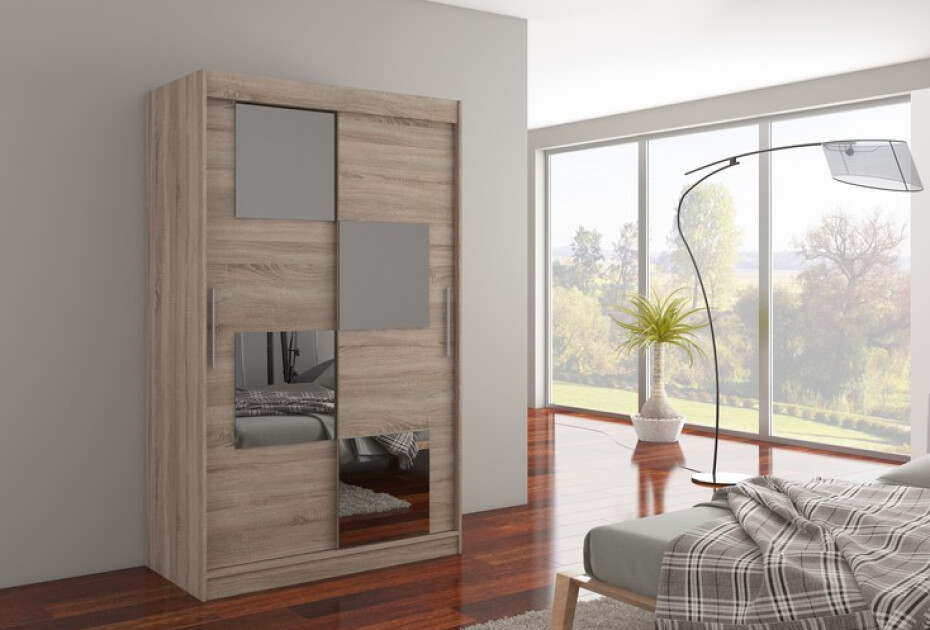 ArtAdrk Šatní skříň LUGANO | 120 cm Barva: Trufla - main (0)