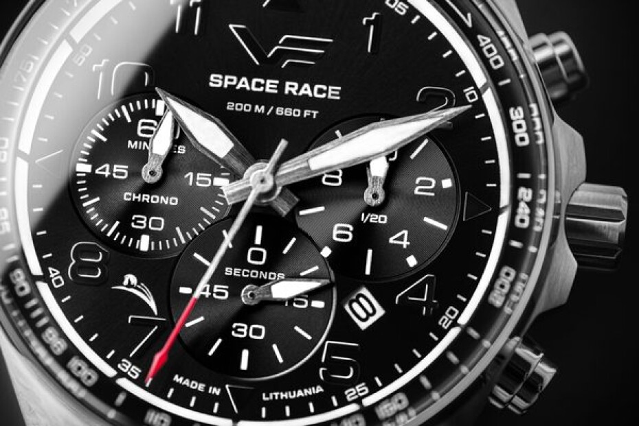 Vostok Europe Space Race Chrono Line 6S20-325A741S - Bílý silikonový řemínek (luminiscenční) - main (6)