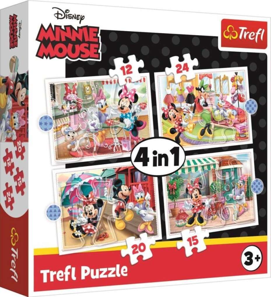 Trefl Puzzle Minnie s přáteli 4v1 (12,15,20,24 dílků) - main (0)