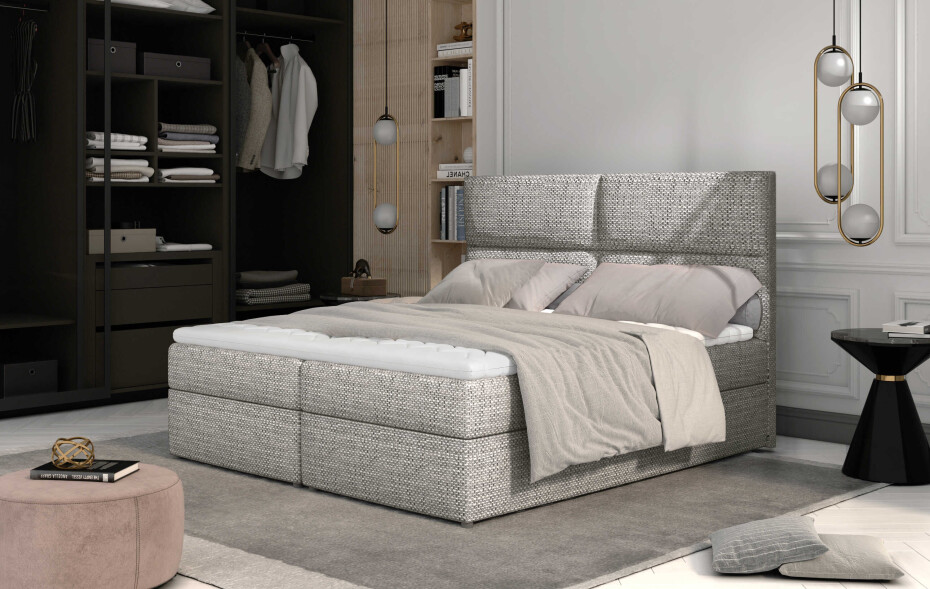 Artelta Manželská postel AMBER Boxspring | 180 x 200 cm Barevné provedení AMBER: Berlin 03 - main (1)