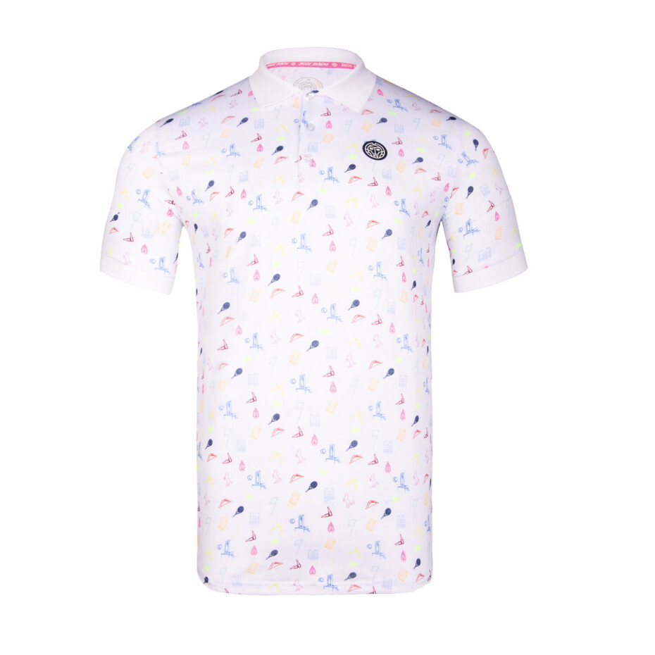 Pánské tričko BIDI BADU  Idir Tech Polo White S - main (0)