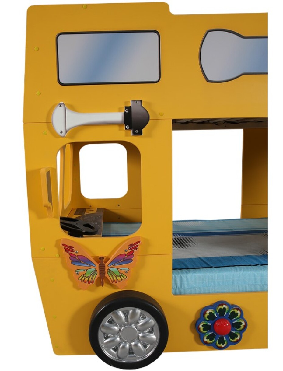 Artplast Dětská patrová postel HAPPY BUS | žlutý 90 x 190 cm - main (4)