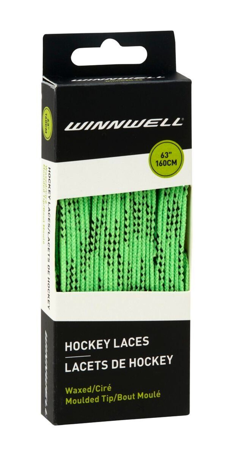 Voskované hokejové tkaničky WinnWell  Green  160 cm - main (1)