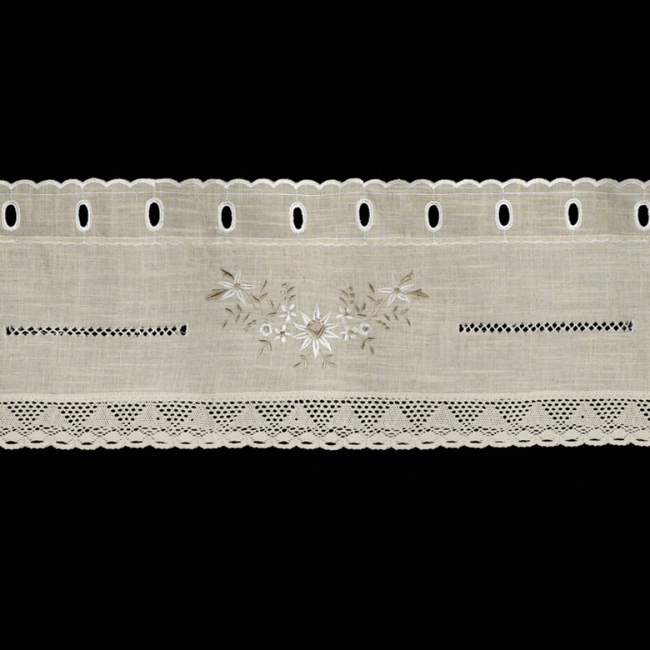 ArtFir Krátká záclona VERONICA P | béžová 150 x 30 cm - main (1)