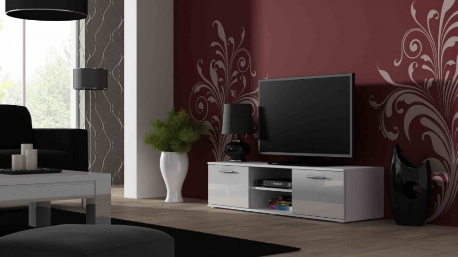 Artcam TV stolek SOHO 140 cm Barva: Bílá/bílý lesk - main (0)