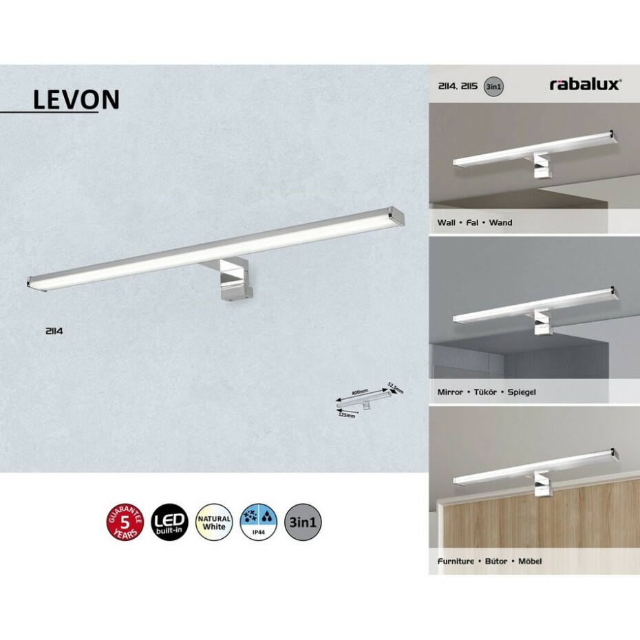 Rabalux 2114 koupelnové LED svítidlo Levon, 40 cm - main (5)