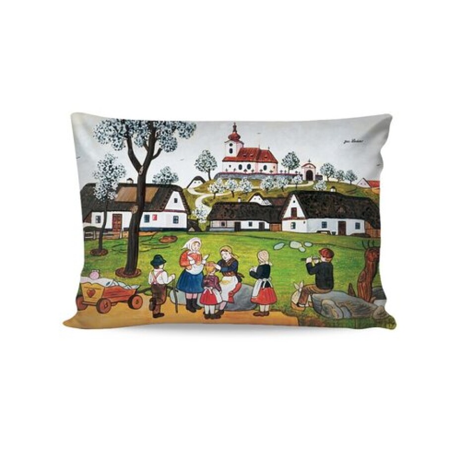 Matějovský Povlak na polštářek Deluxe Josef Lada Jaro na vsi, 33 x 50 cm - main (0)