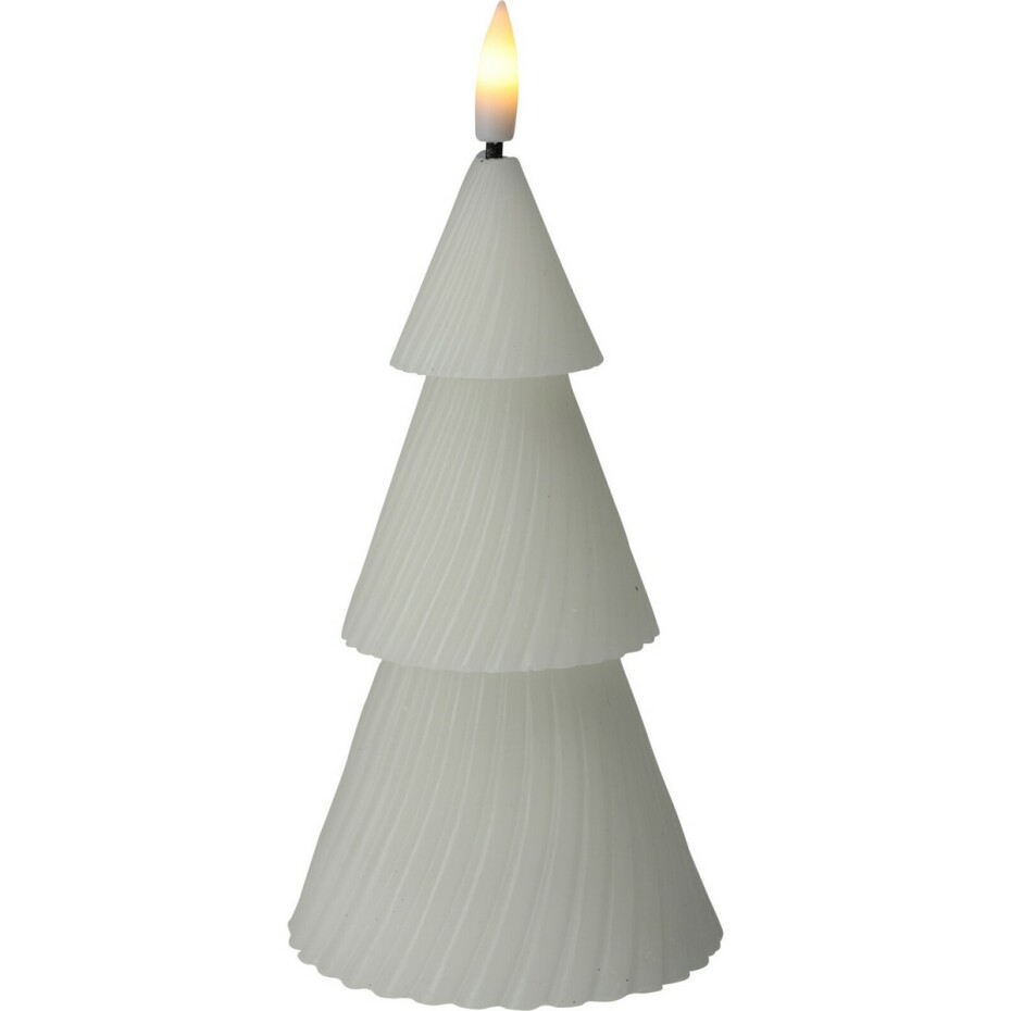 LED Svíčka Stromek bílá, 1x LED, 8,5 x 15 cm, 2x AA - main (0)