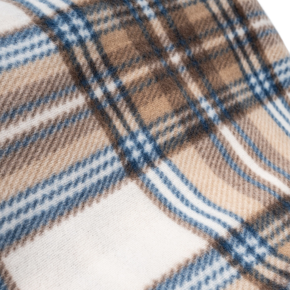 Jahu Deka fleece hnědomodrobílá, 150 x 200 cm - main (1)