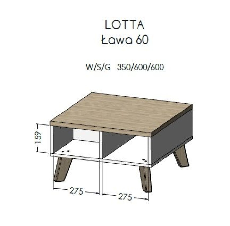 Artcam Konferenční stolek LOTTA | 60cm - main (1)