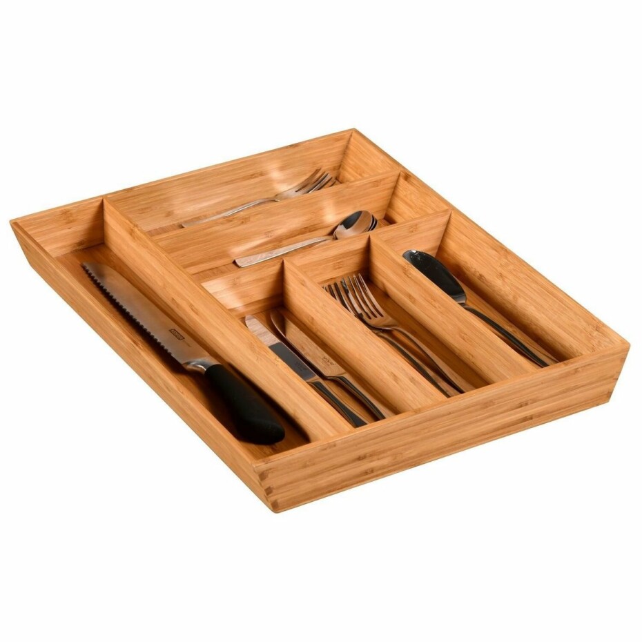 Kesper 58087 Příborník bambus, 6 přihrádek, 35 x 43 x 5 cm - main (1)