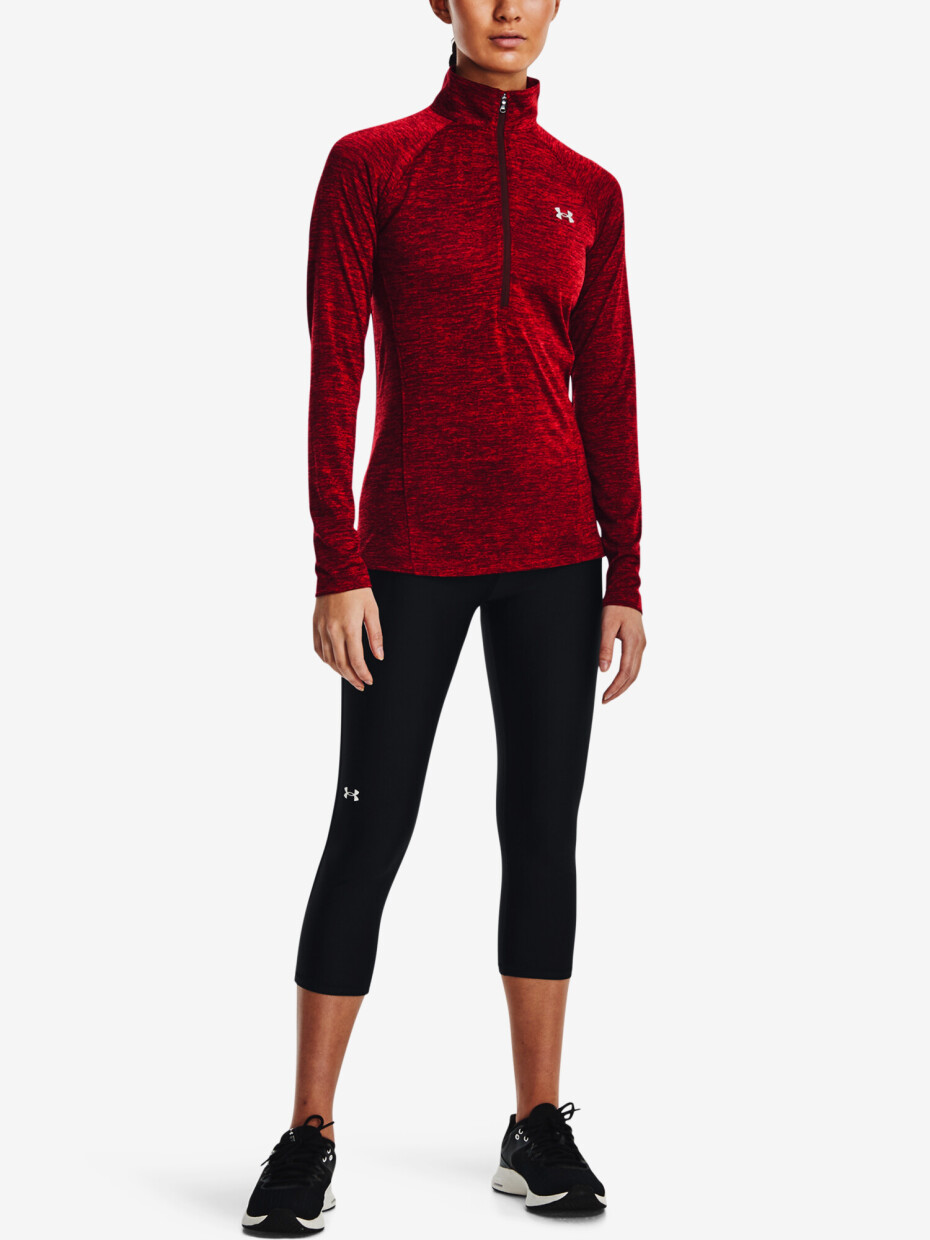 Under Armour Tech Twist LS Chestnut Red/Metallic Silver - main (1)