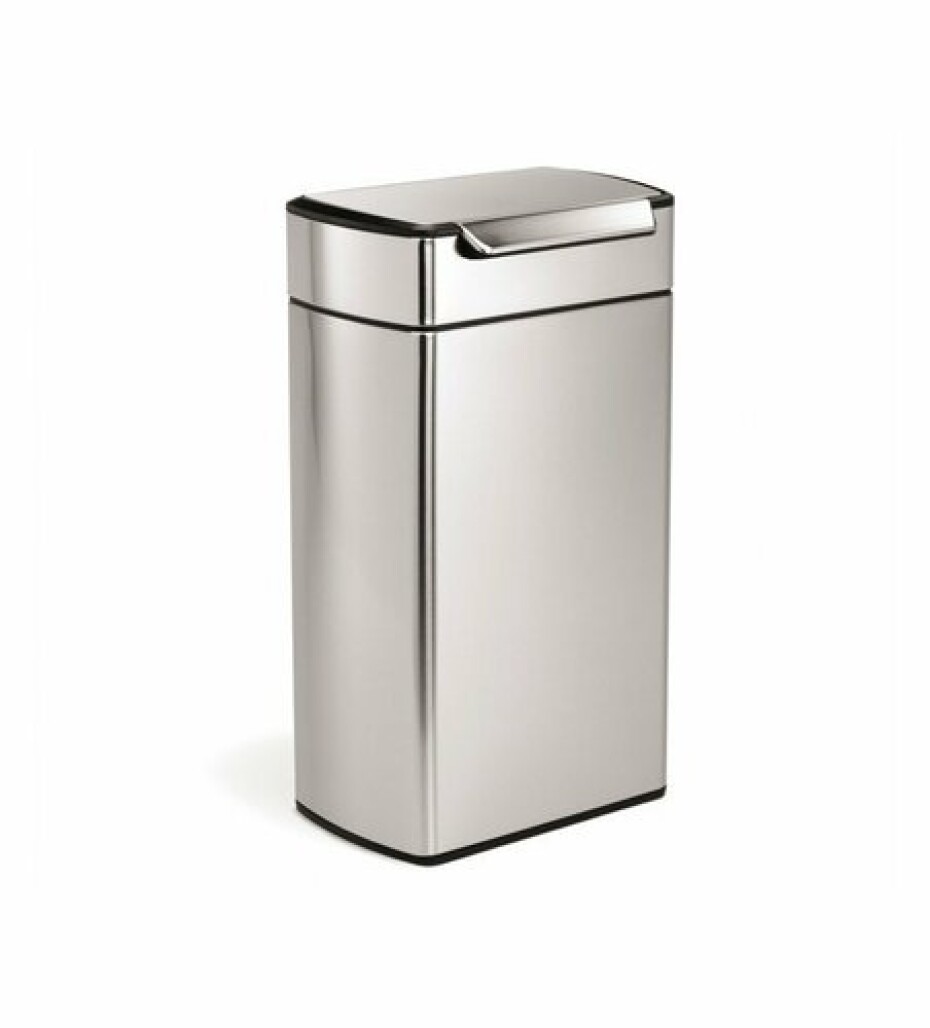 Dotykový odpadkový koš Simplehuman – 40 l, hranatý, matná nerez ocel, FPP - main (0)