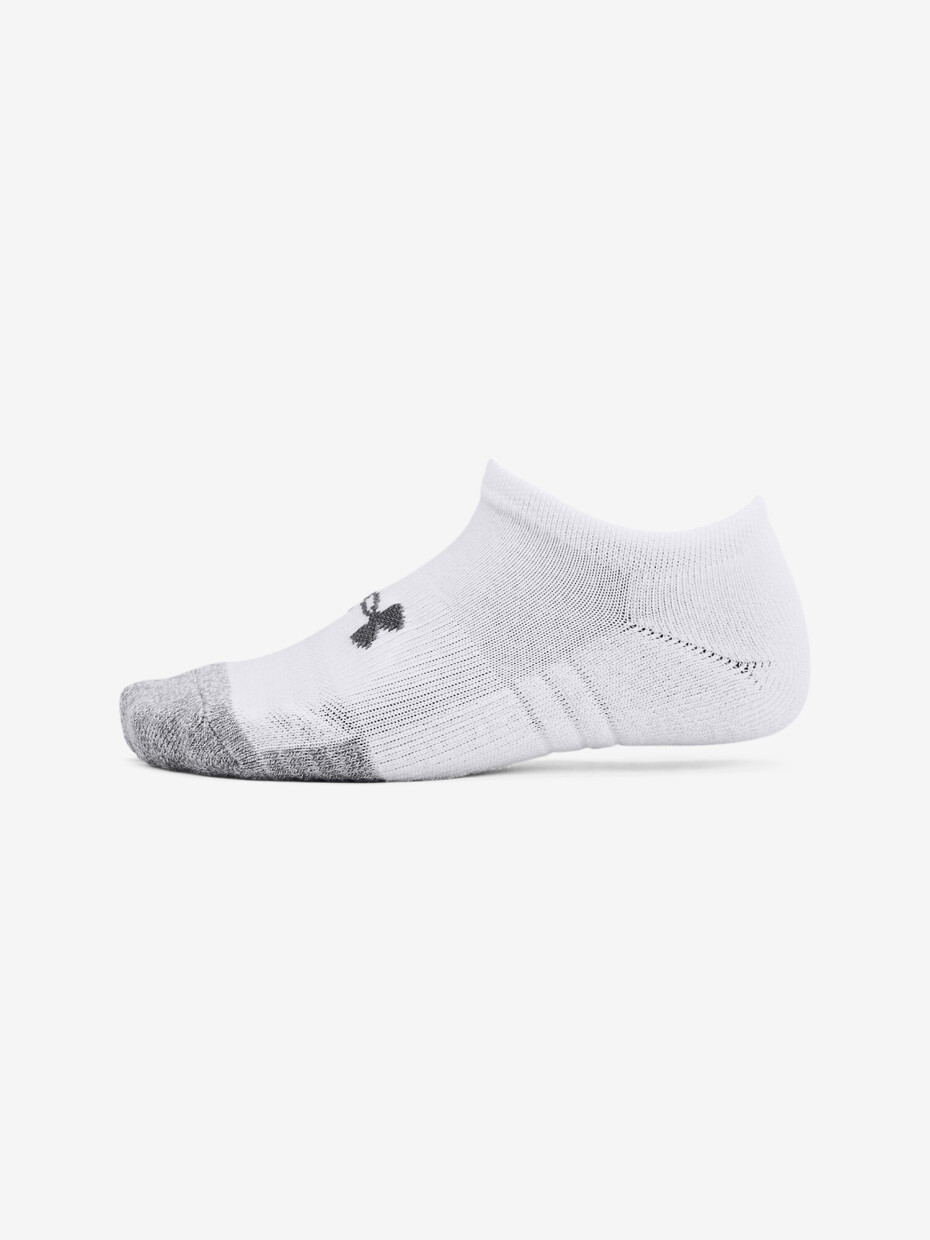 Under Armour Heatgear 3pk No Show Yth WHT - main (2)