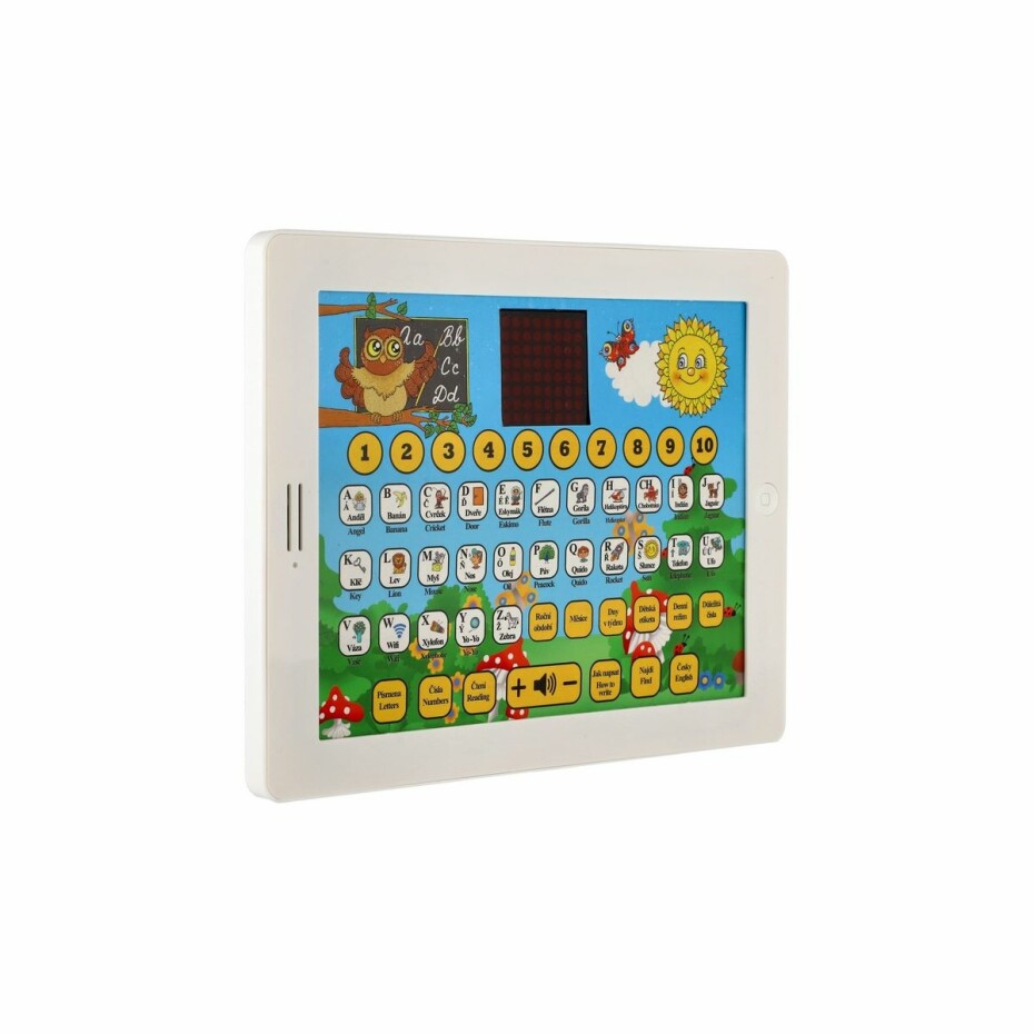 Naučný tablet moudré sovy dvojjazyčný CZ+AJ, plast, 24x19x2 cm, na baterie se zvukem - main (5)