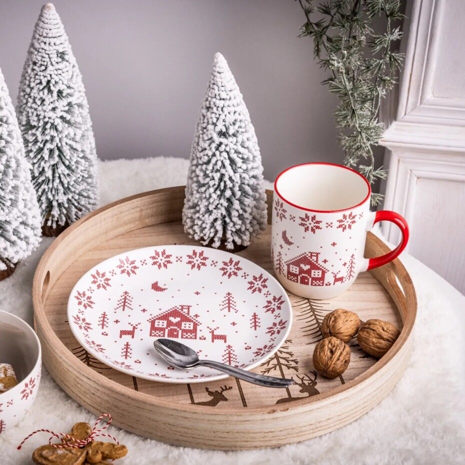 Altom Porcelánový dezertní talíř Grenlandia 20 cm, červená - main (3)