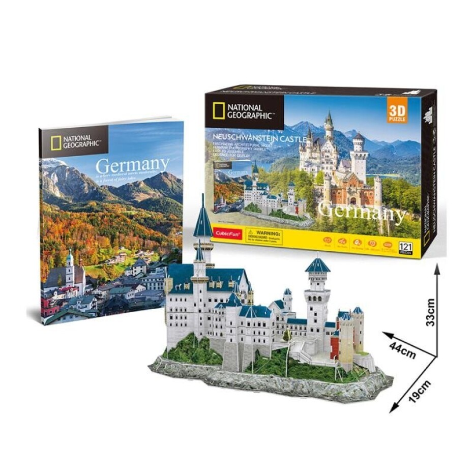 Puzzle 3D Zámek Neuschwanstein 121 dílků - CubicFun - main (0)