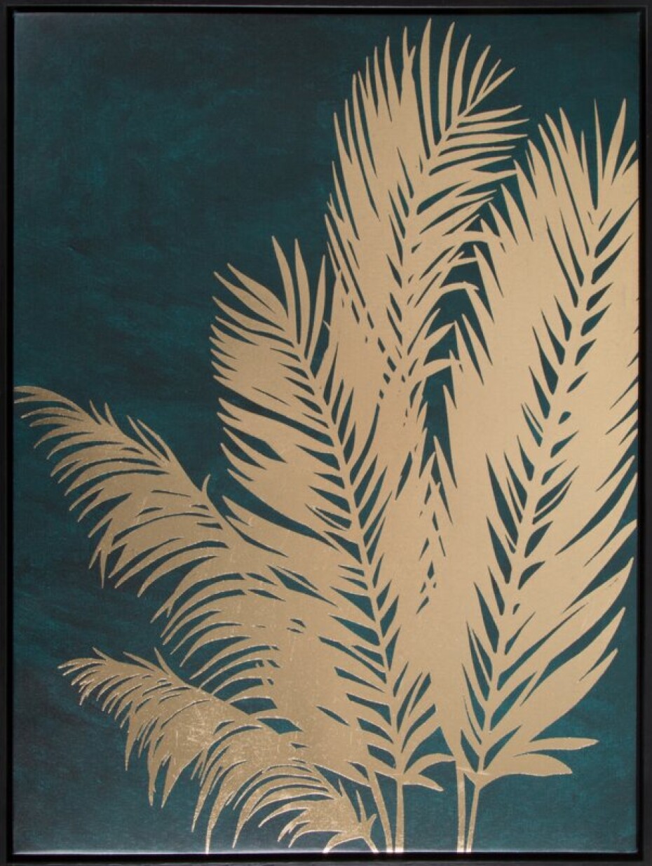 ArtFir Obraz LISTY 639 | tmavě zelená 45 x 60 cm - main (0)