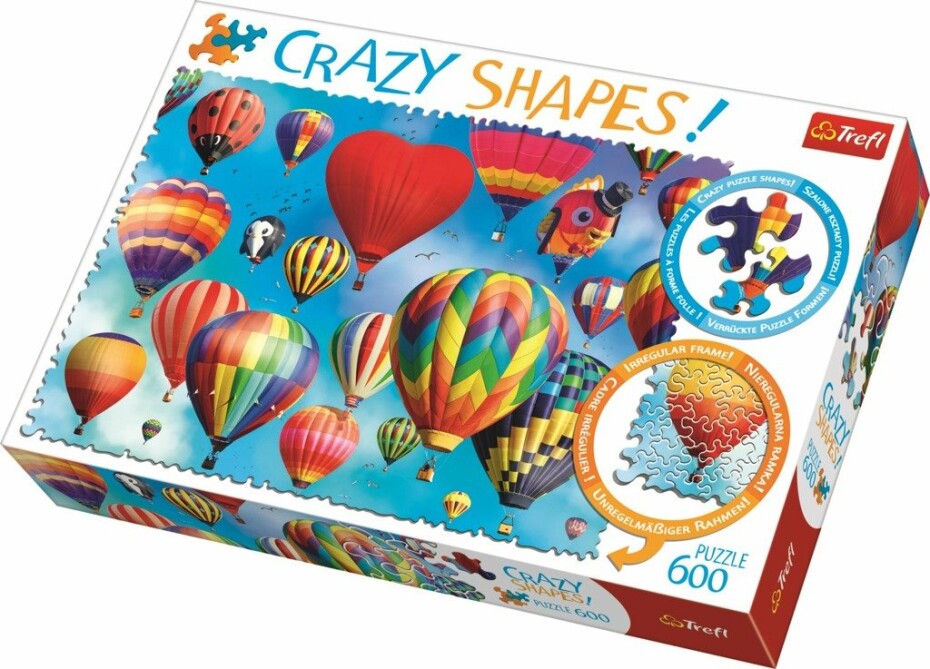 Trefl Puzzle Barevné balony / 600 dílků Crazy Shapes - Sparkys Pink Poppy - main (0)