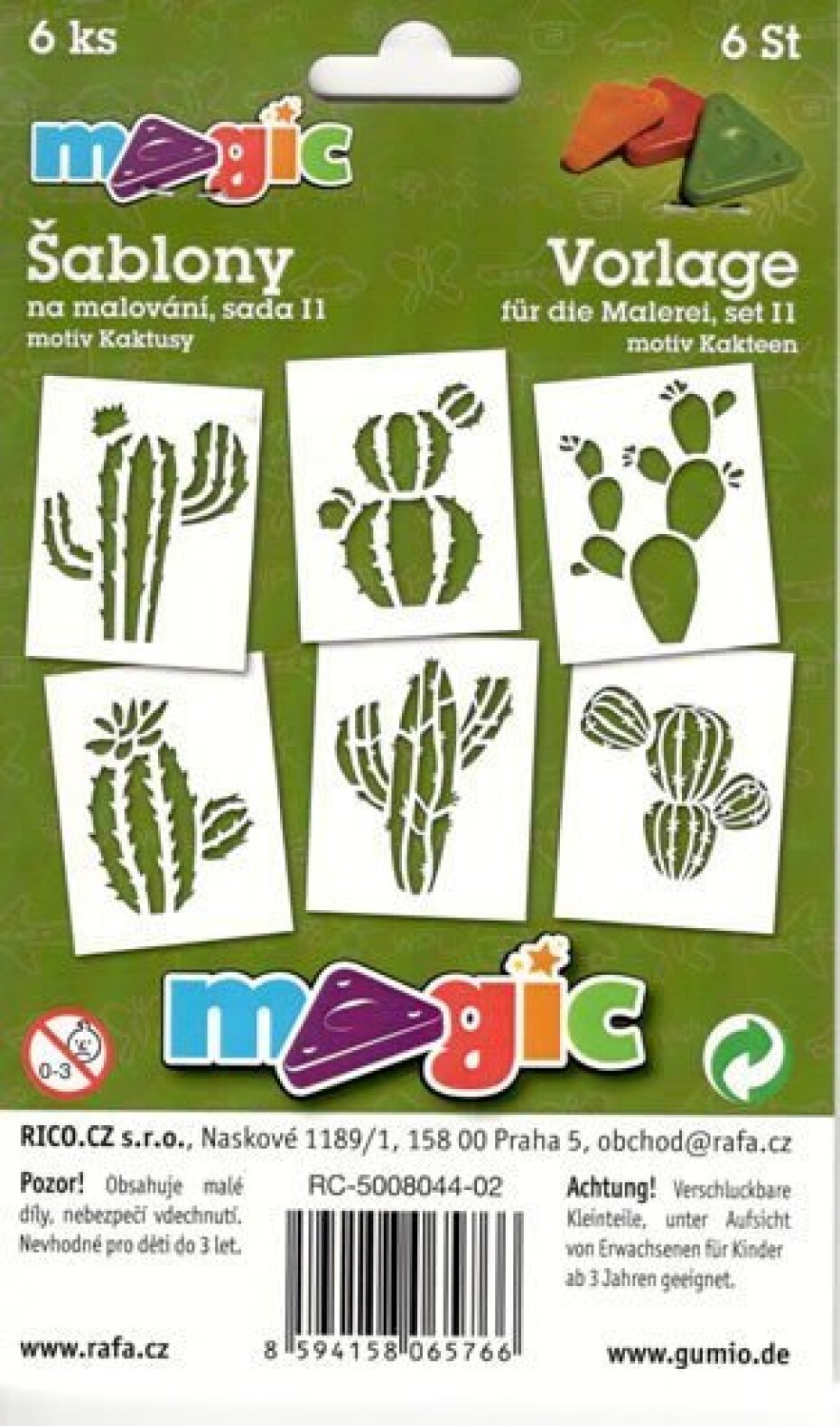 MAGIC papírové šablony na malování KAKTUSY - main (0)