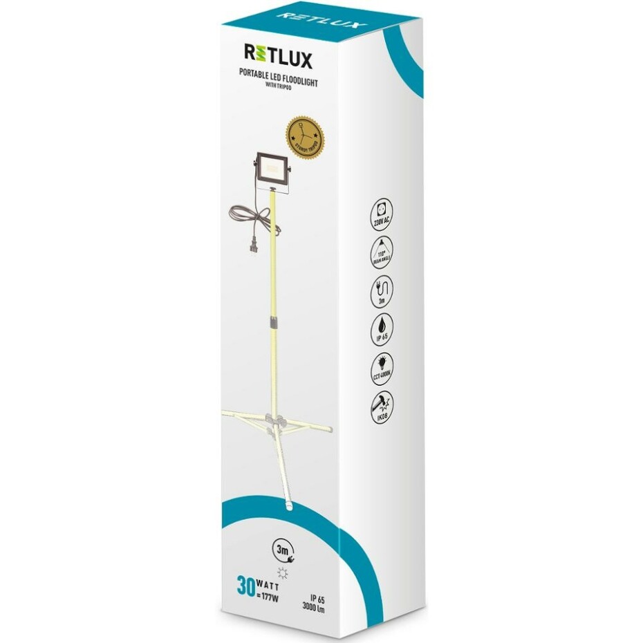 Retlux RPL 200 Pracovní LED reflektor se stojanem, 30 W, 3000 lm - main (5)