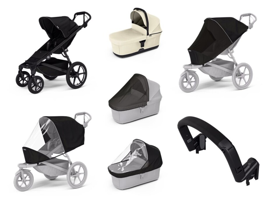 Městský kočárek Thule Urban Glide 4-wheel Black + korbička Soft beige AKČNÍ SET 7v1 - main (0)