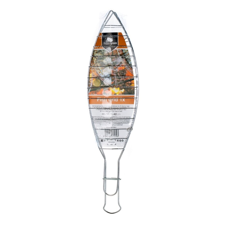 Rošt na ryby "BBQ", HAPPY GREEN - délka 42 cm a šířka 30 cm - main (1)