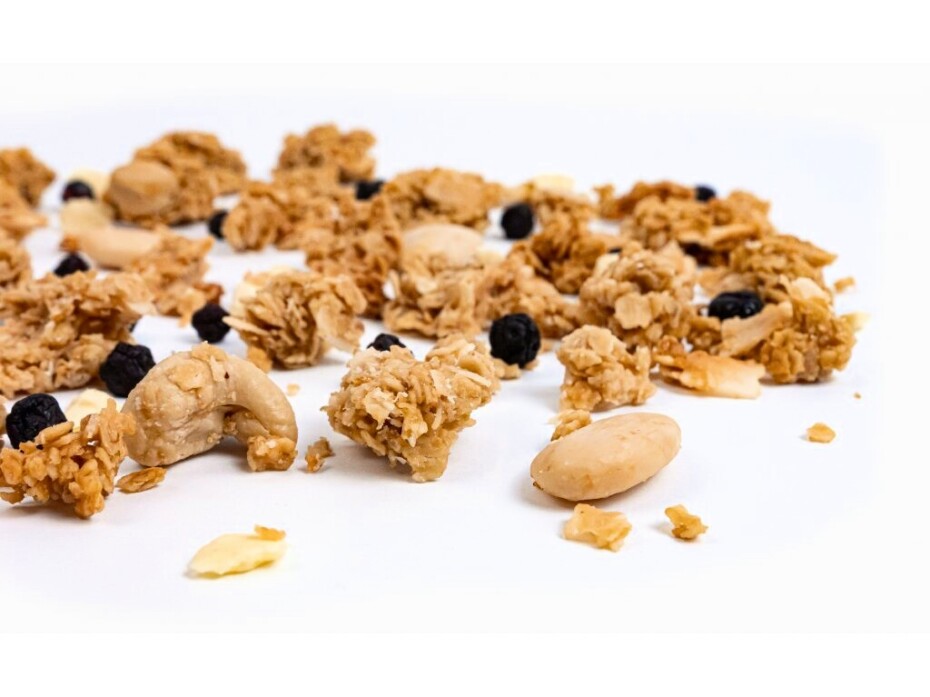 BrainMax Pure Blueberry Cheesecake Granola, Borůvky a Bílá čokoláda BIO 400 g - main (1)