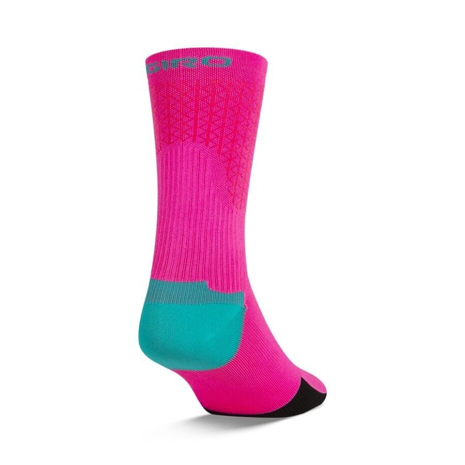 Cyklistické ponožky Giro HRC  Team Neon Pink/Screaming Teal  M - main (1)