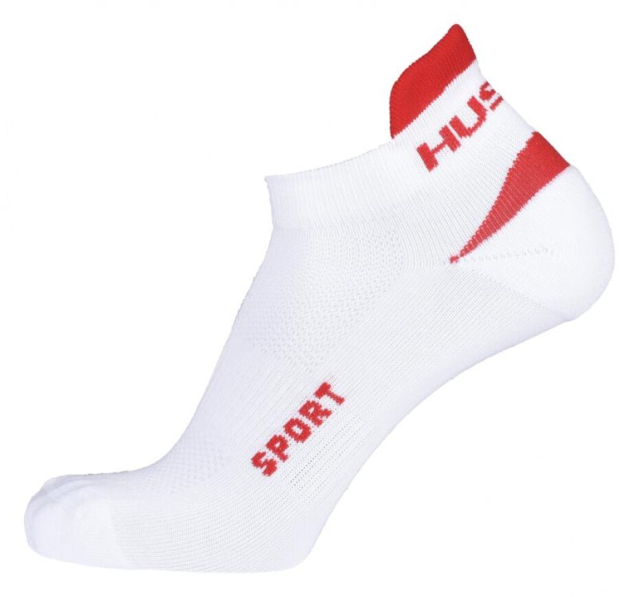 Husky Sport bílé/červené ponožky - main (0)