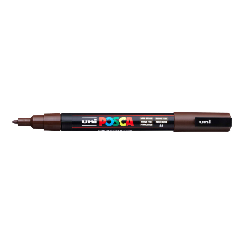 Posca popisovač PC-3M, 0,9 - 1,3 mm, tmavě hnědá (22) - main (0)