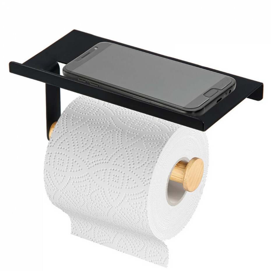 Altom Držák toaletního papíru PHONE, 18 x 10 cm, čierna - main (0)