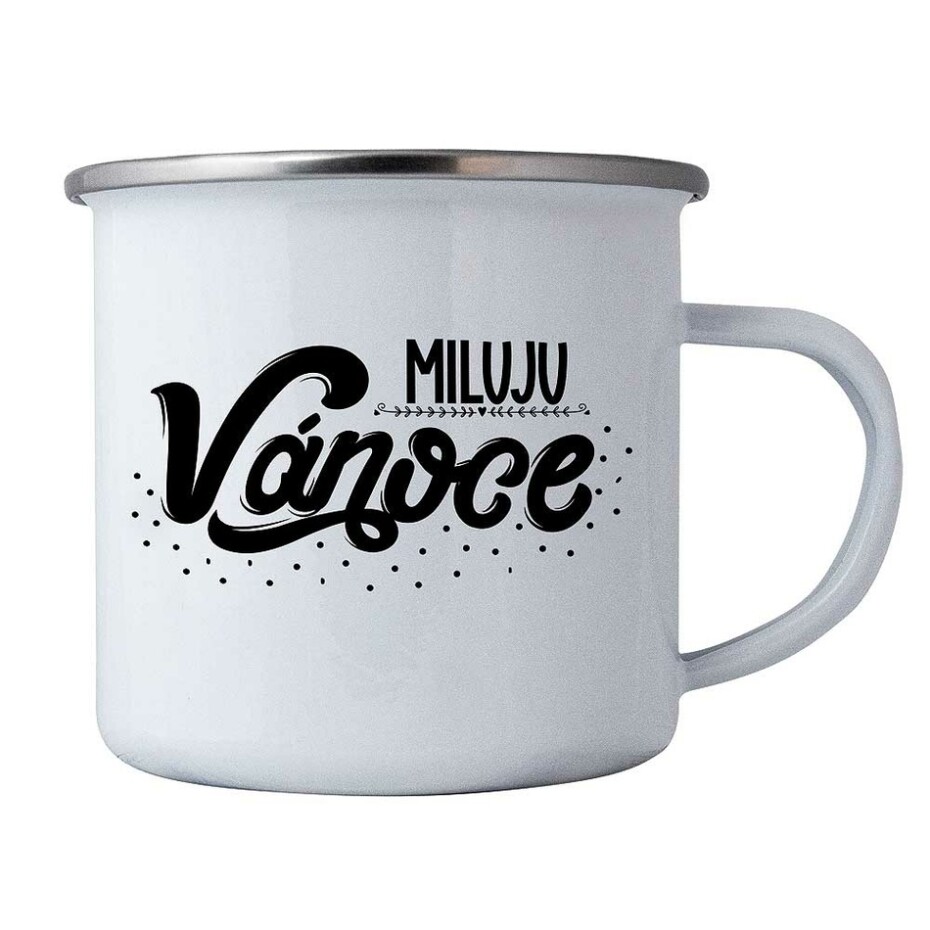 Bohemia Gifts Vánoční plechový hrnek - Miluju Vánoce, 350 ml - main (0)