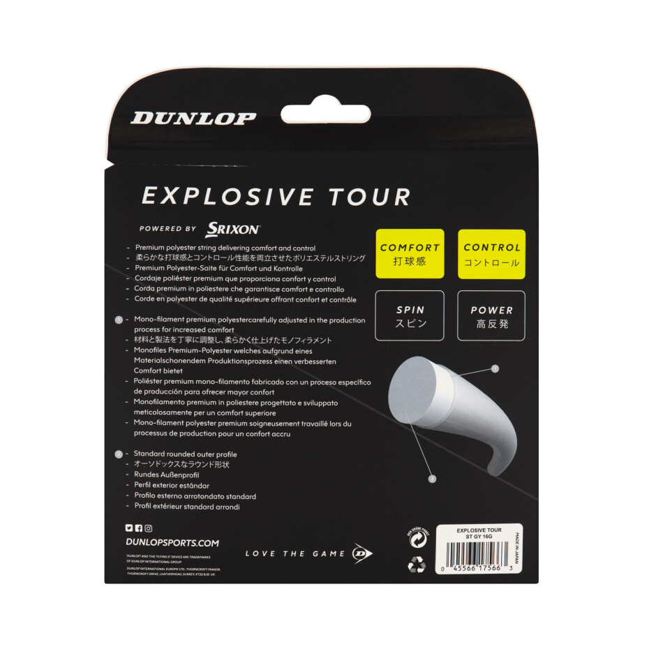 Tenisový výplet Dunlop  Explosive Tour Silver 1.25 Set (12 m) - main (1)