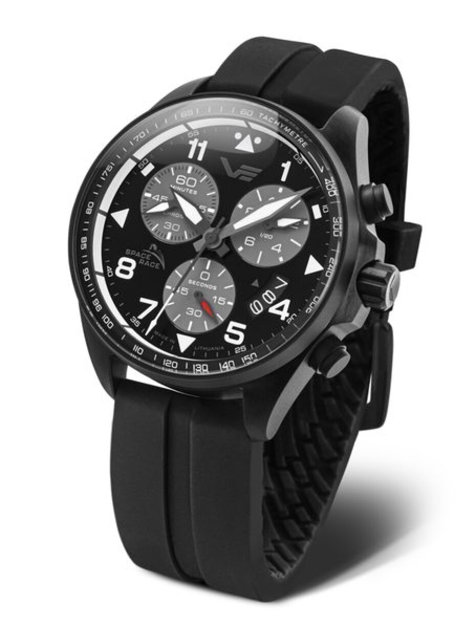 Vostok Europe Space Race Chrono Line 6S30-325C744S - Bílý silikonový řemínek (luminiscenční) - main (2)