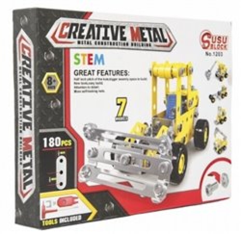 Teddies Stavebnice kovová stavební stroj 180 ks - main (0)